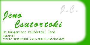 jeno csutortoki business card